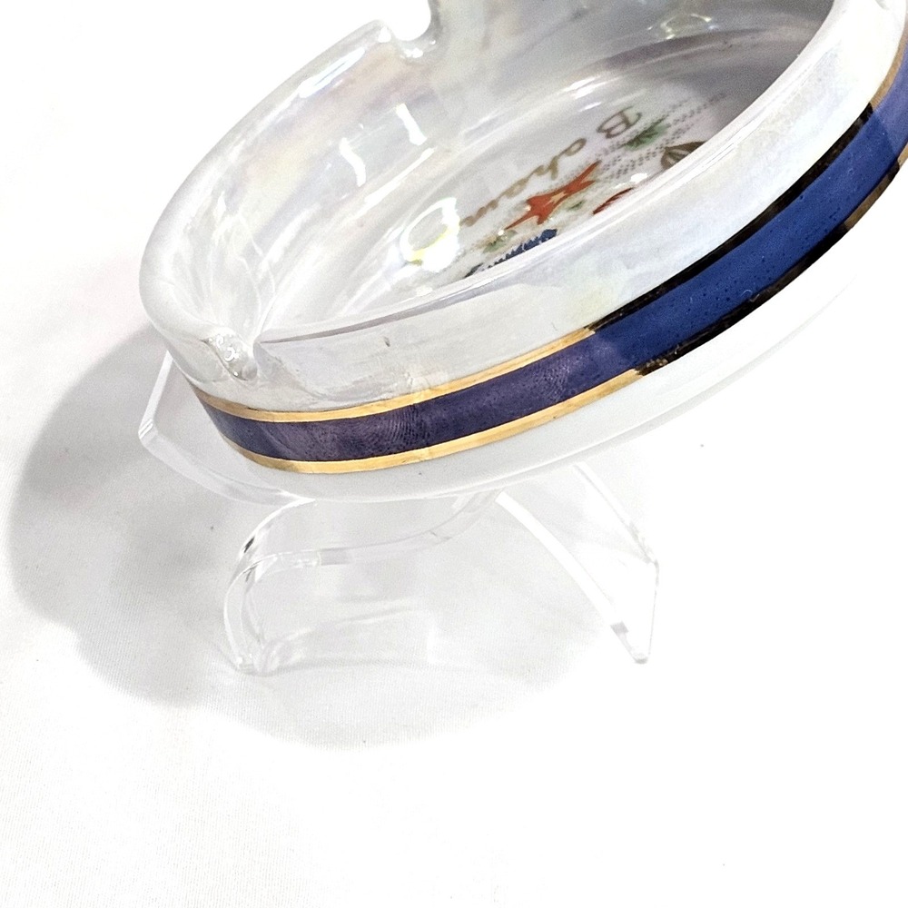 Vintage Lustreware Bahamas Travel Souvenir Ashtray Iridescent 1940's - 1960s - Picture 2 of 5